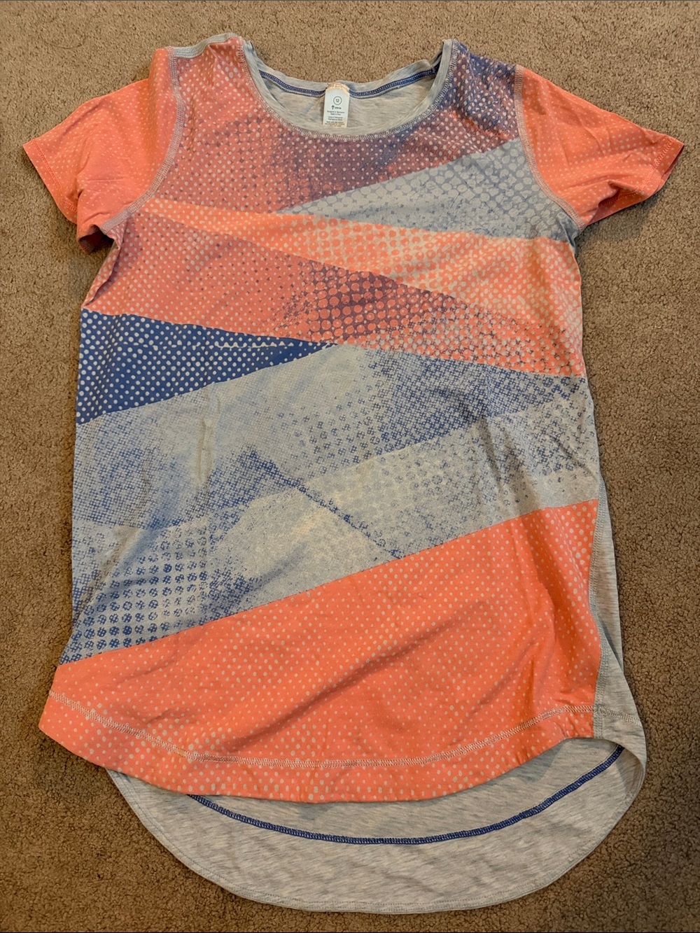 Ivivva Coral & Blue Short Sleeve Graphic Tee